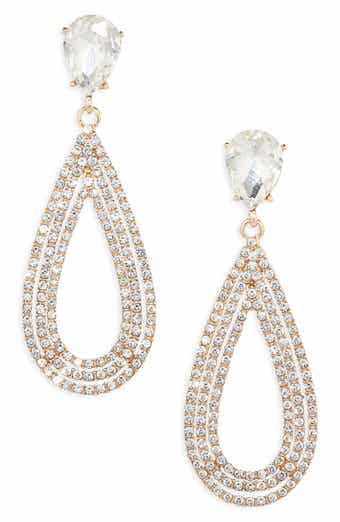 NORDSTROM RACK Pavé Teardrop Earrings