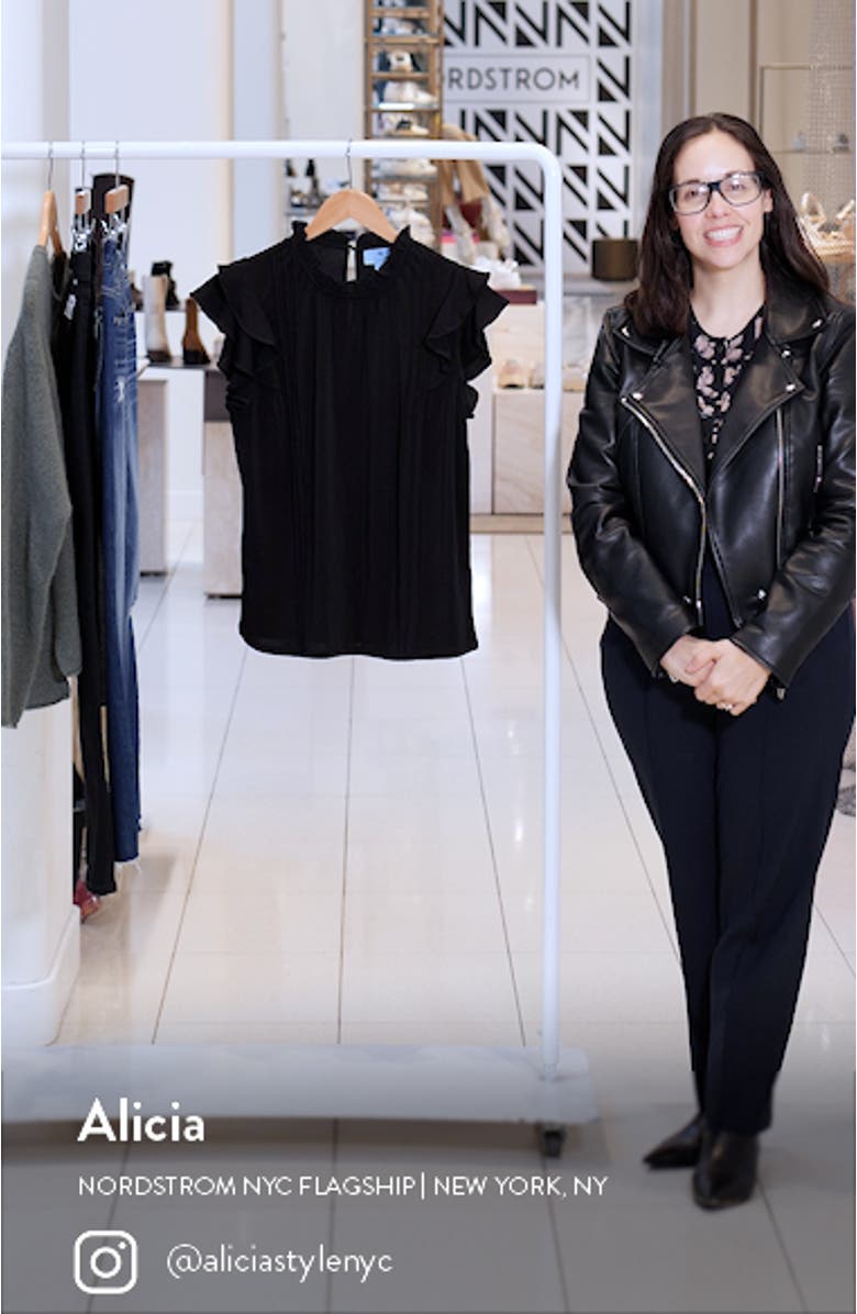 Pintuck Ruffle Short Sleeve Top, sales video thumbnail