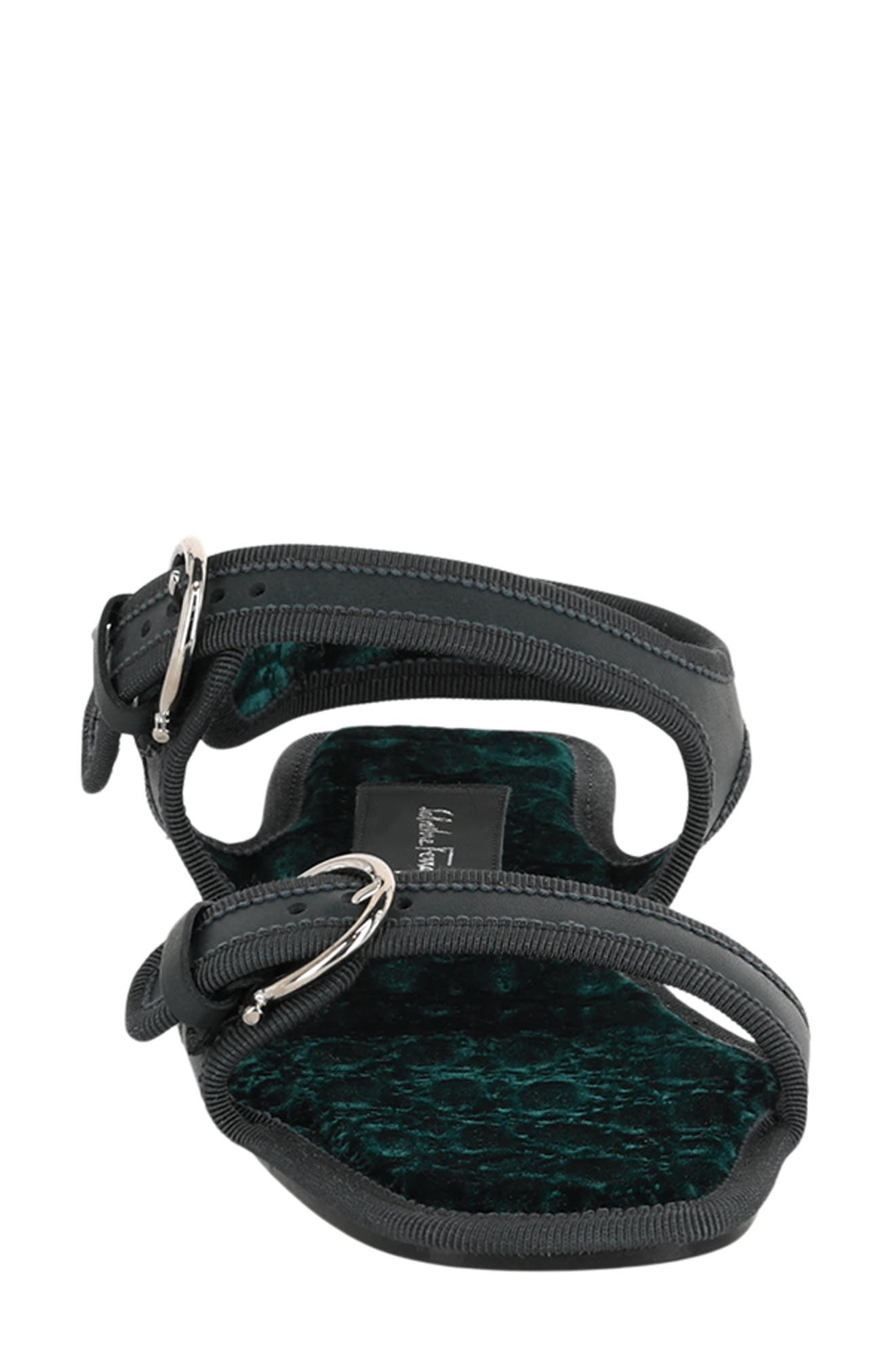 FERRAGAMO Buckle Sandal, Alternate, color, 