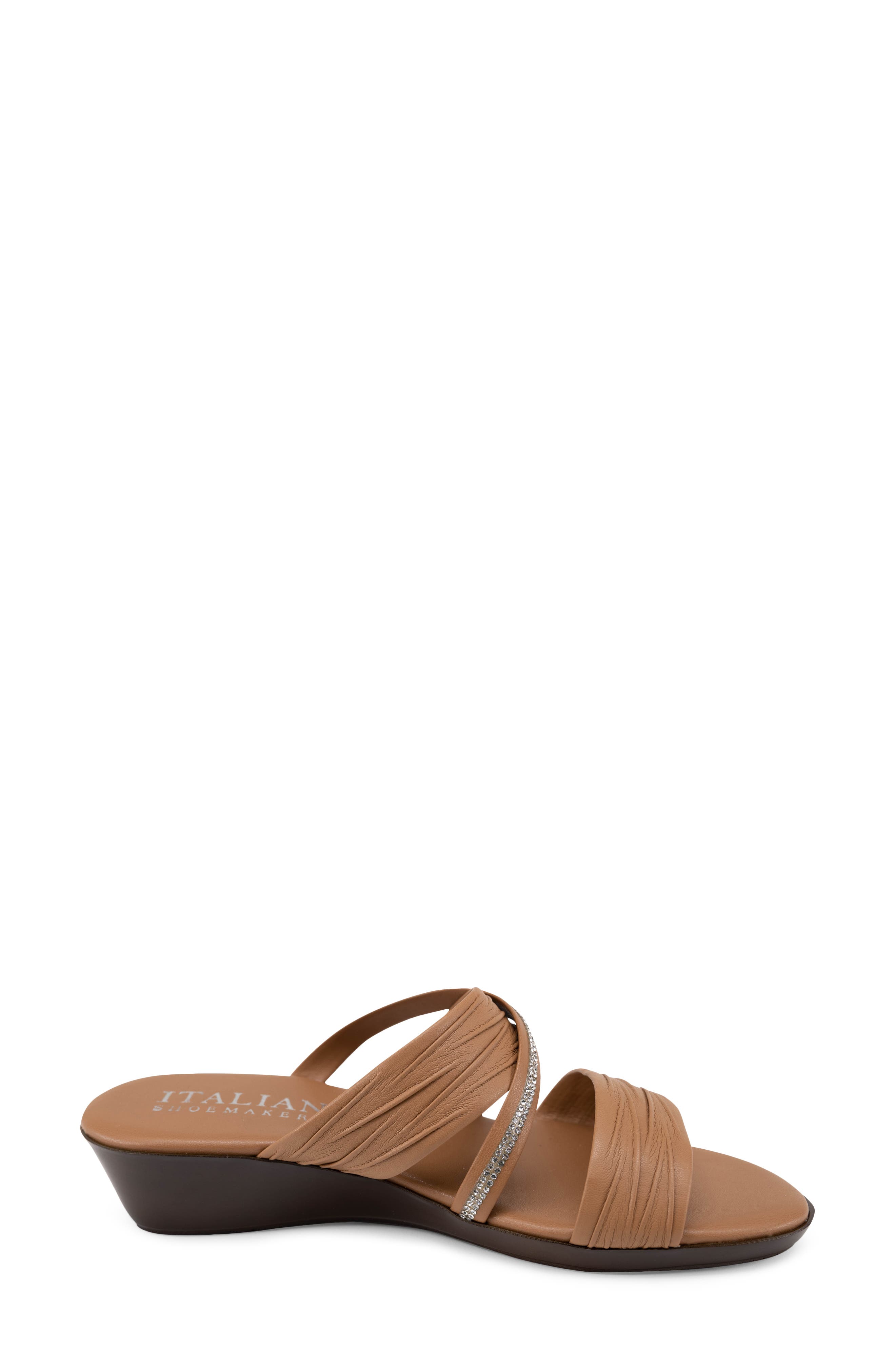 ITALIAN SHOEMAKERS Hollis Wedge Slide Sandal, Alternate, color, Tan