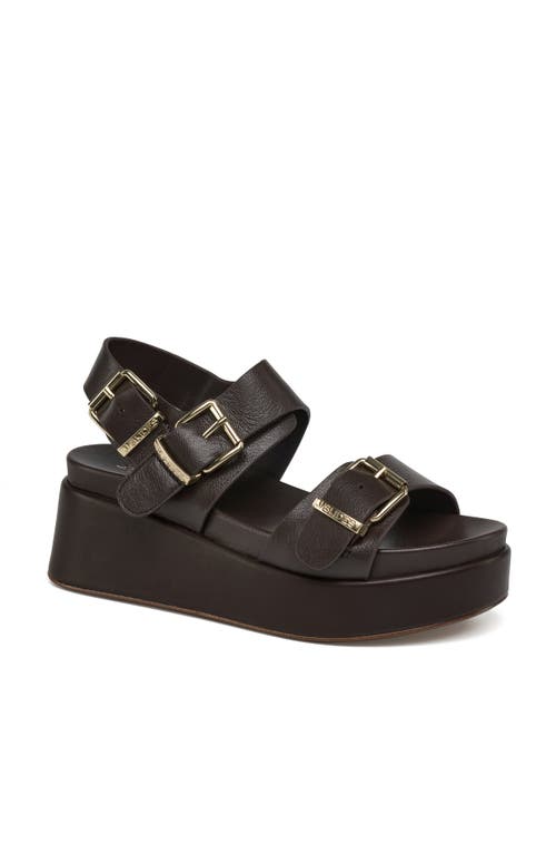 Jslides Footwear Brooke Platform Sandal In Dark Brown