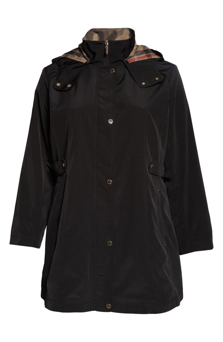 Gallery Water Resistant Rain Jacket, Alternate, color, Black