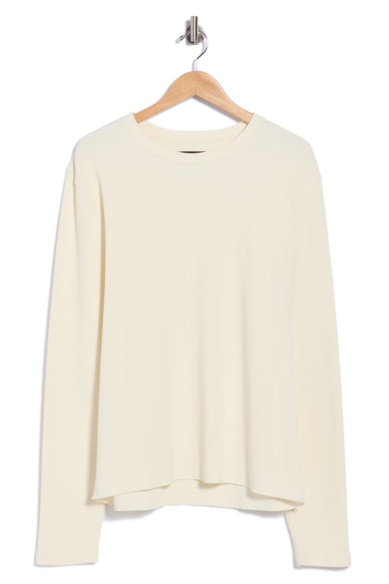 Waffle Knit Long Sleeve T-Shirt, Main, color, WHITE