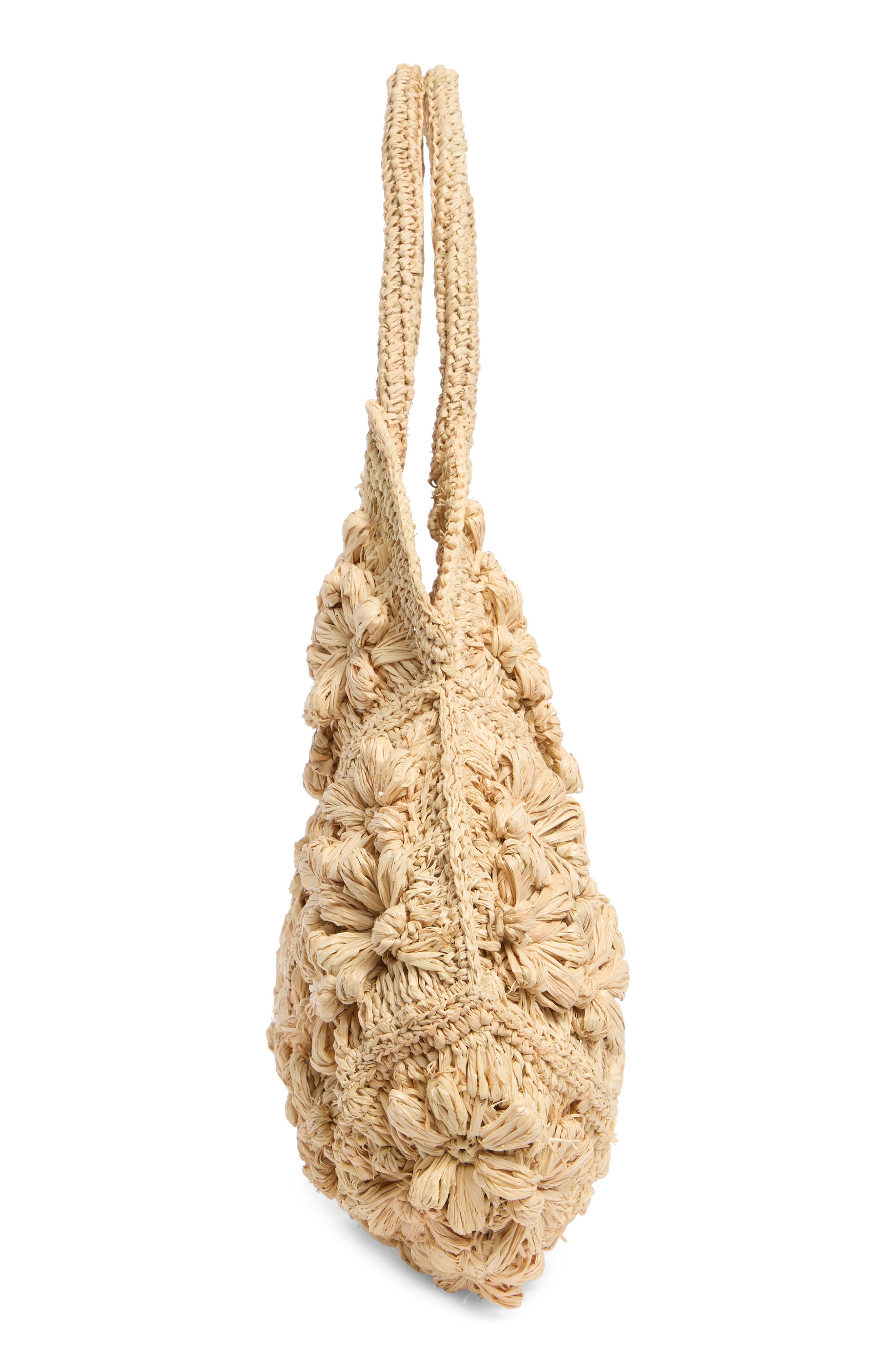 URBAN EXPRESSIONS HANDBAGS Straw Hobo Bag, Alternate, color, Natural