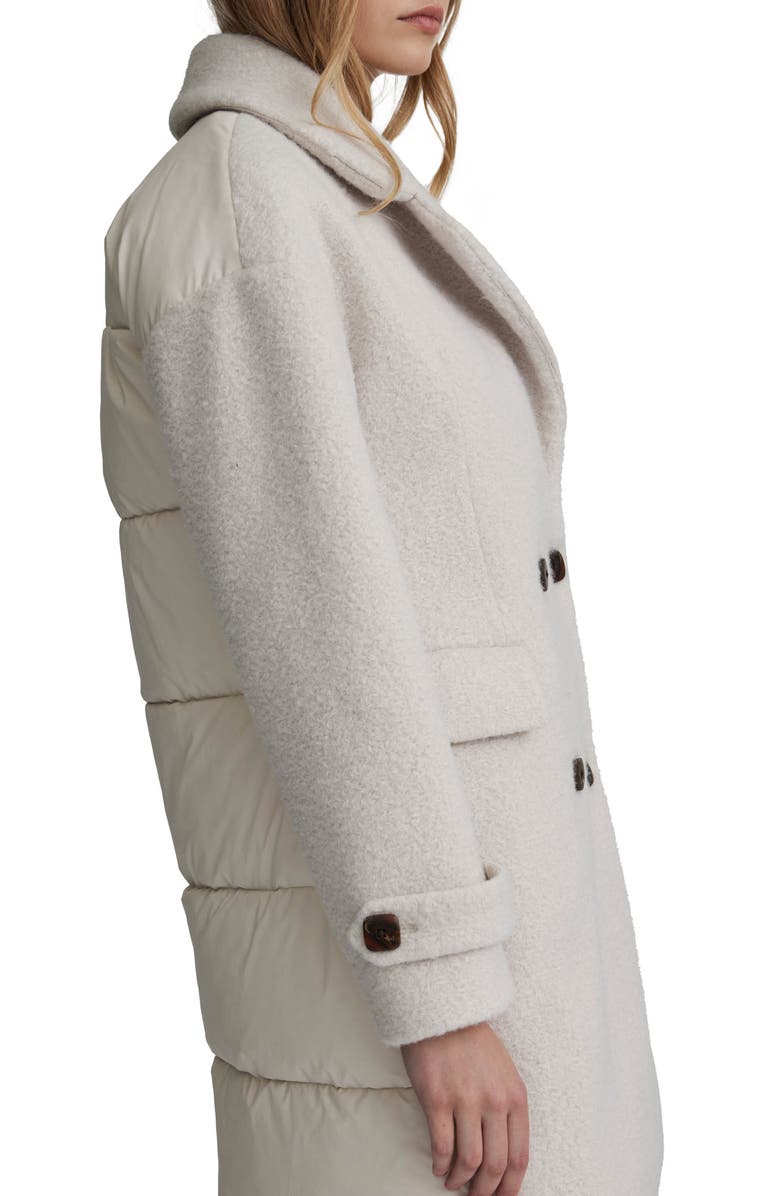 NVLT Mixed Media Coat, Alternate, color, Cream