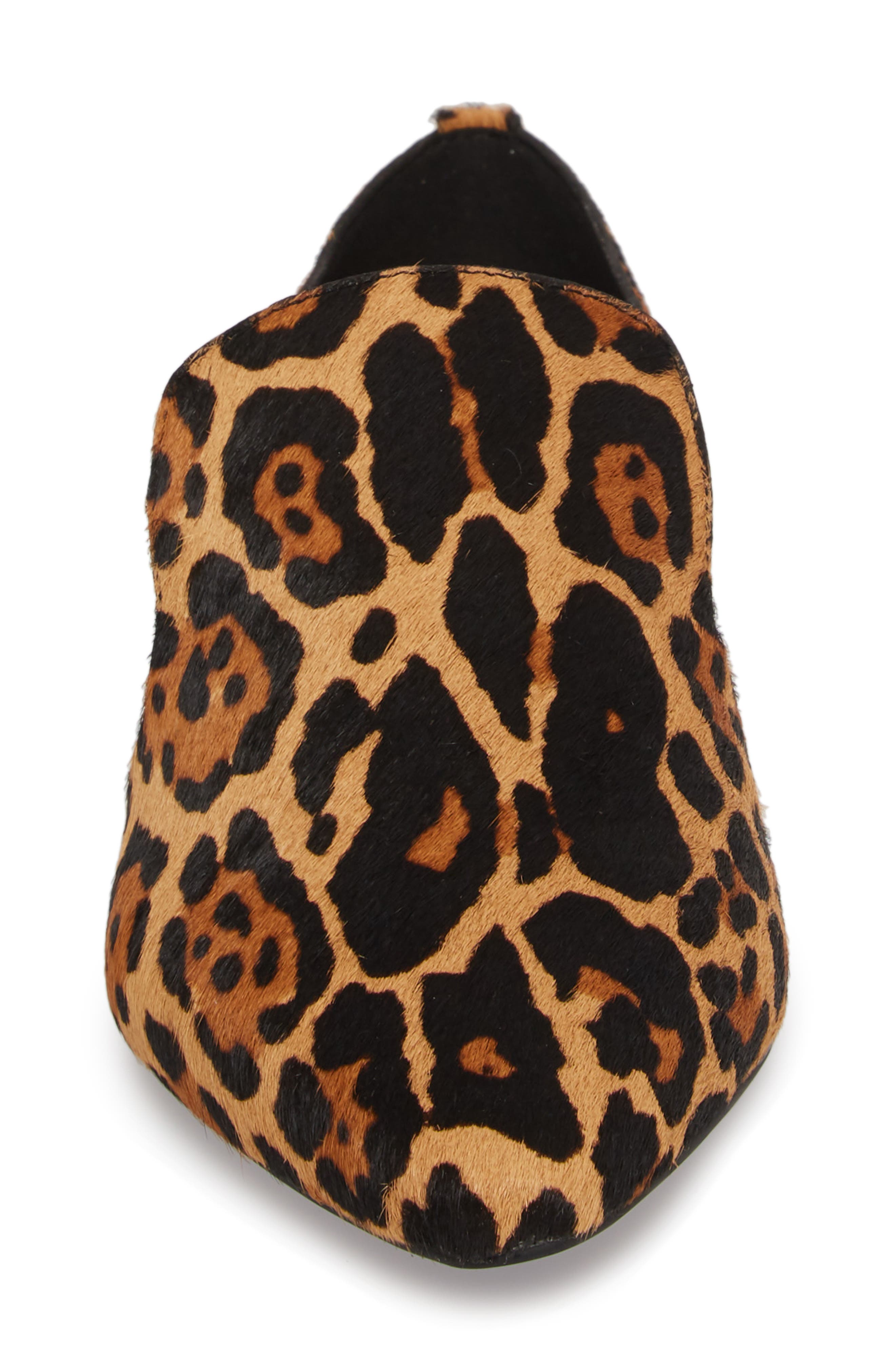 Edona Loafer Flat, Alternate, color, LEOPARD CALF HAIR
