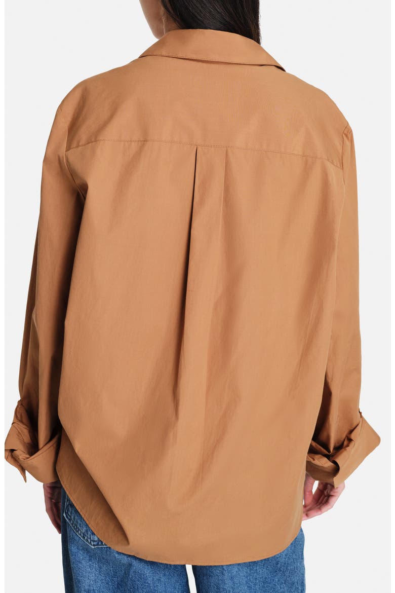 Next Morning Cotton Button-Up Shirt, Alternate, color, ARGAN OIL