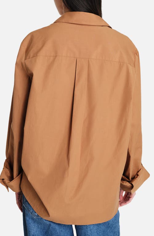 Twp Next Morning Cotton Button-up Shirt In Brown