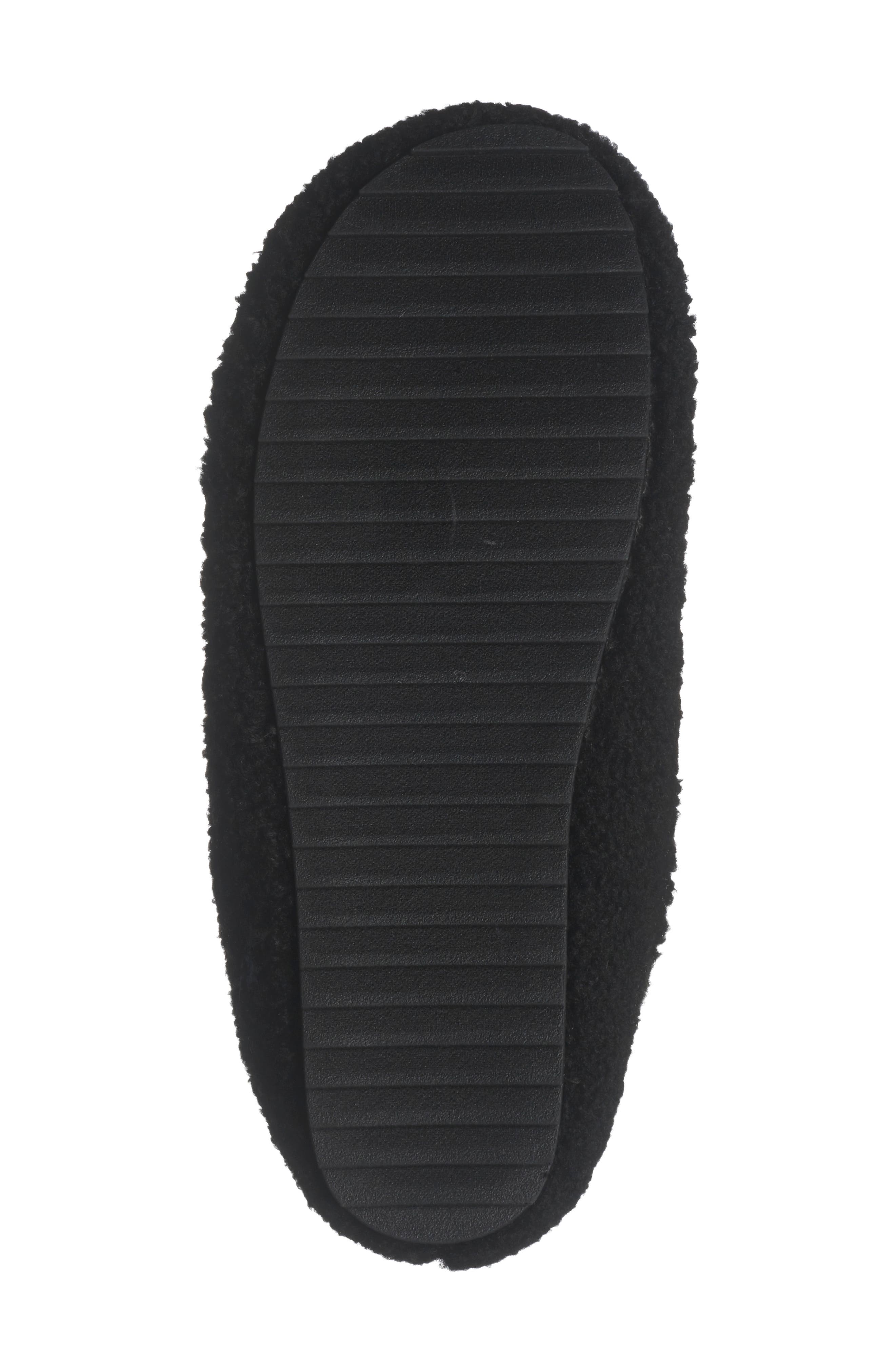 Nordstrom Greer Faux Shearling Clog Slipper, Alternate, color, Black