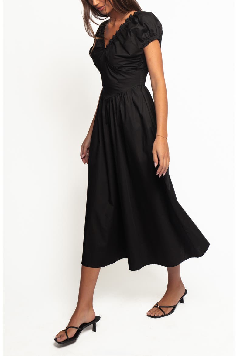 Larson Midi Sundress, Alternate, color, BLACK