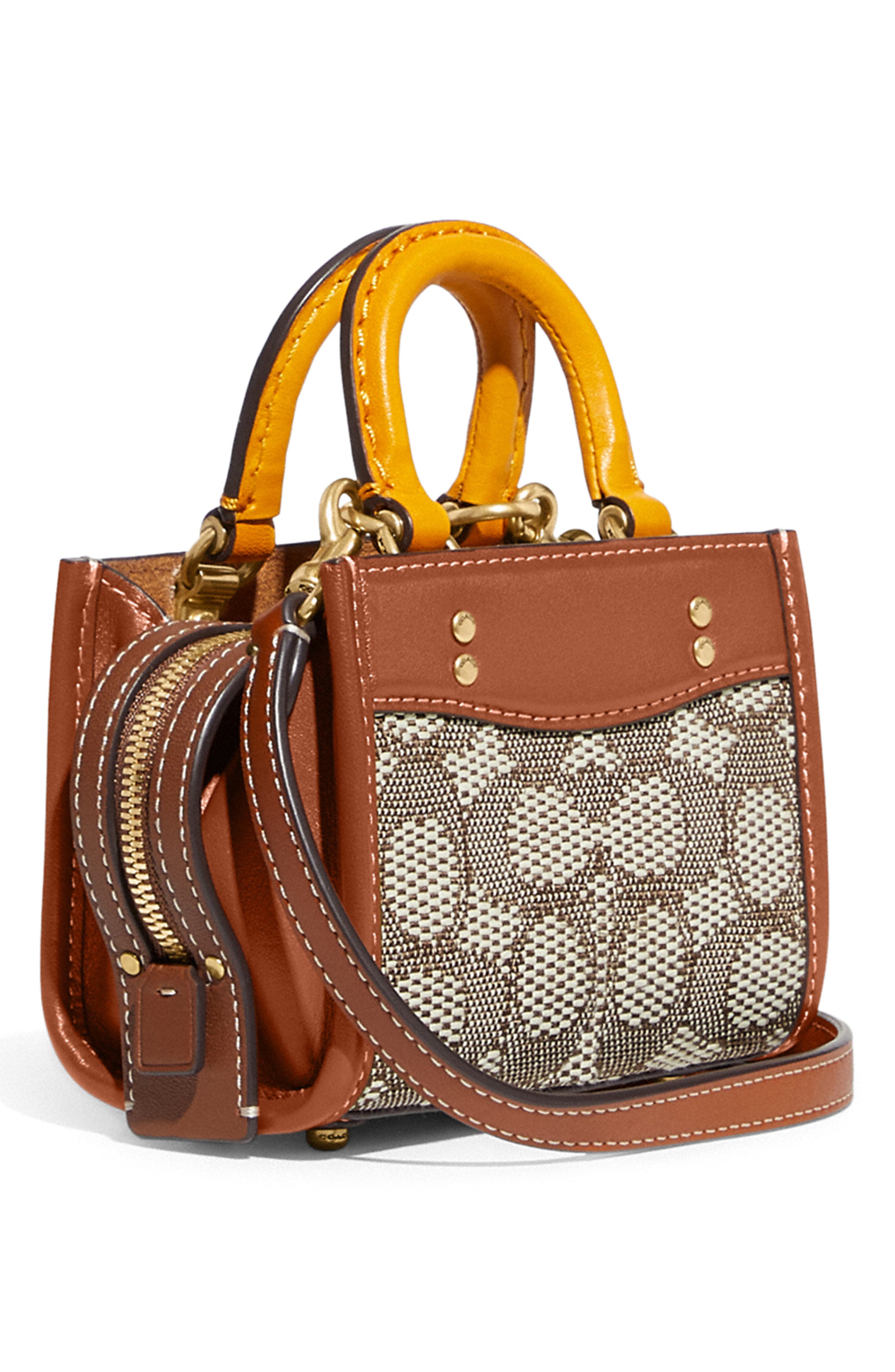 COACH Micro Rogue Signature Jacquard & Leather Crossbody Bag | Nordstrom