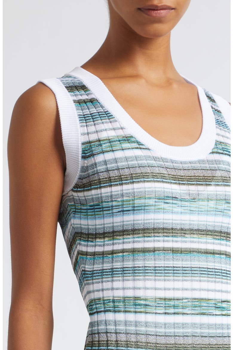 Sleeveless Space Dye Stripe Rib Mini Sweater Dress, Alternate, color, S72R4