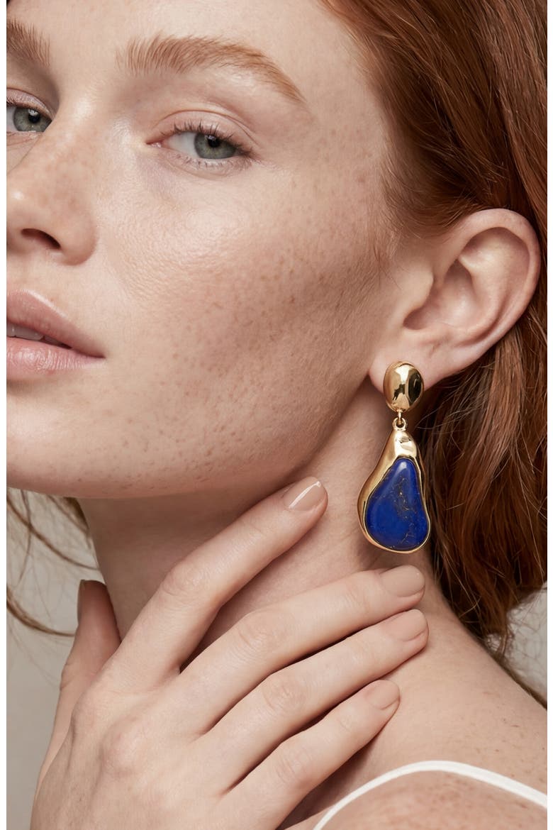 Hidden Gem Lapis Lazuli Drop Earrings, Alternate, color, LAPIS