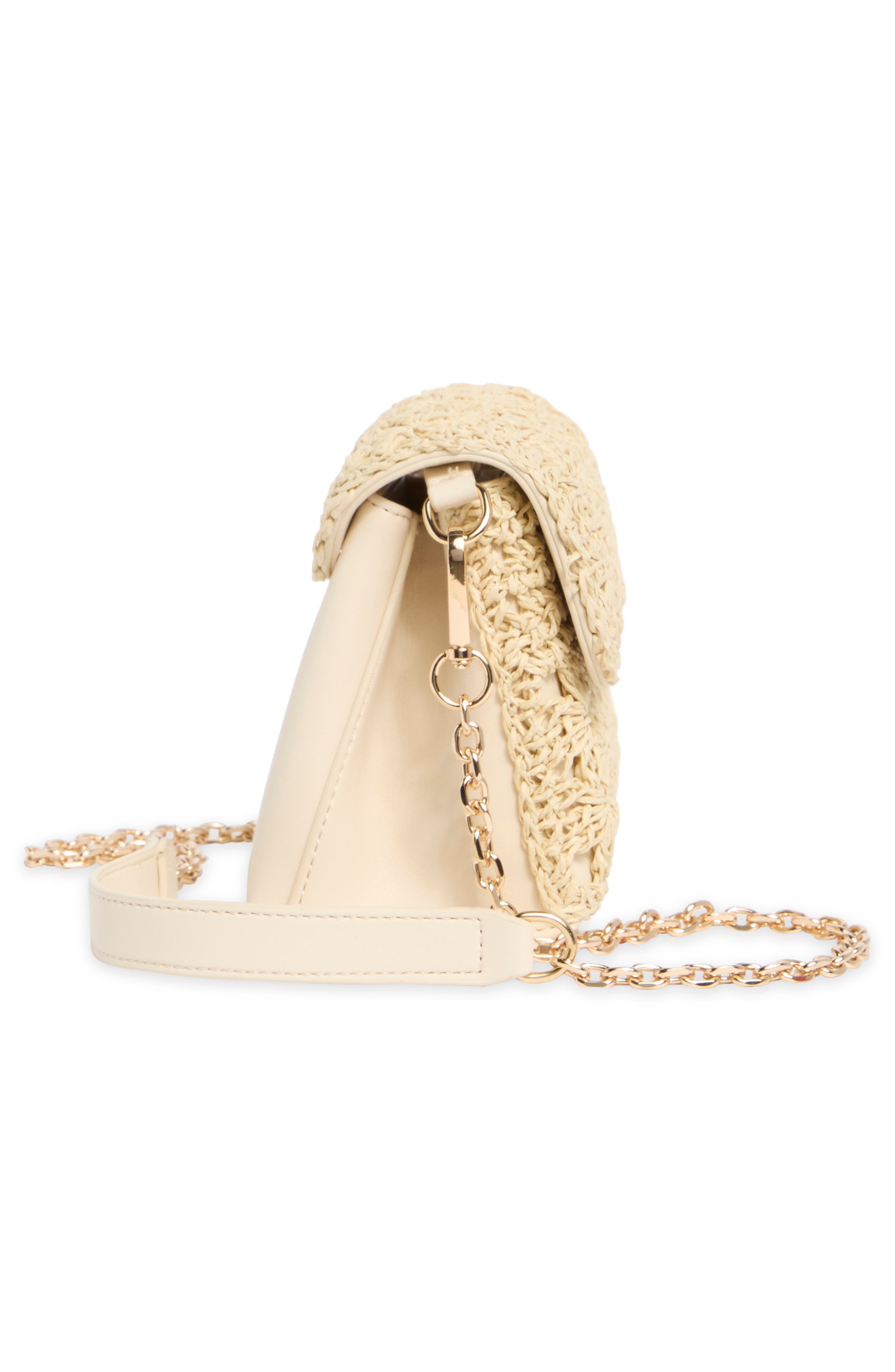 Olga Berg Millie Raffia Shoulder Bag, Alternate, color, 