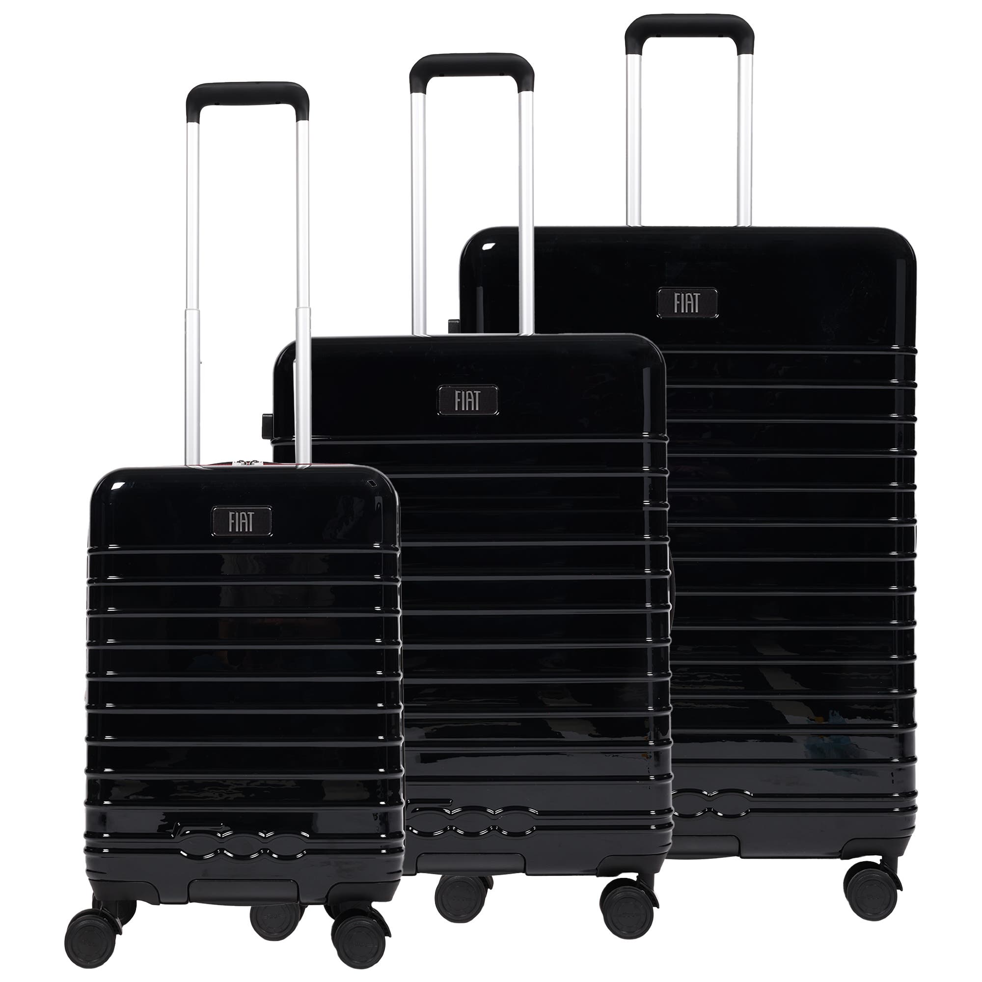 FUL / FIAT 3-Piece Expandable Hardside Spinner Luggage Set 22", 26.5", 31.5", Alternate, color, Black