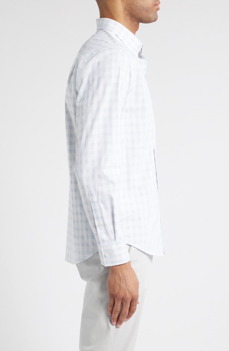 Tommy Bahama Sarasota Stretch Check IslandZone<sup>®</sup> Button-Up Shirt, Alternate, color, Fog Grey