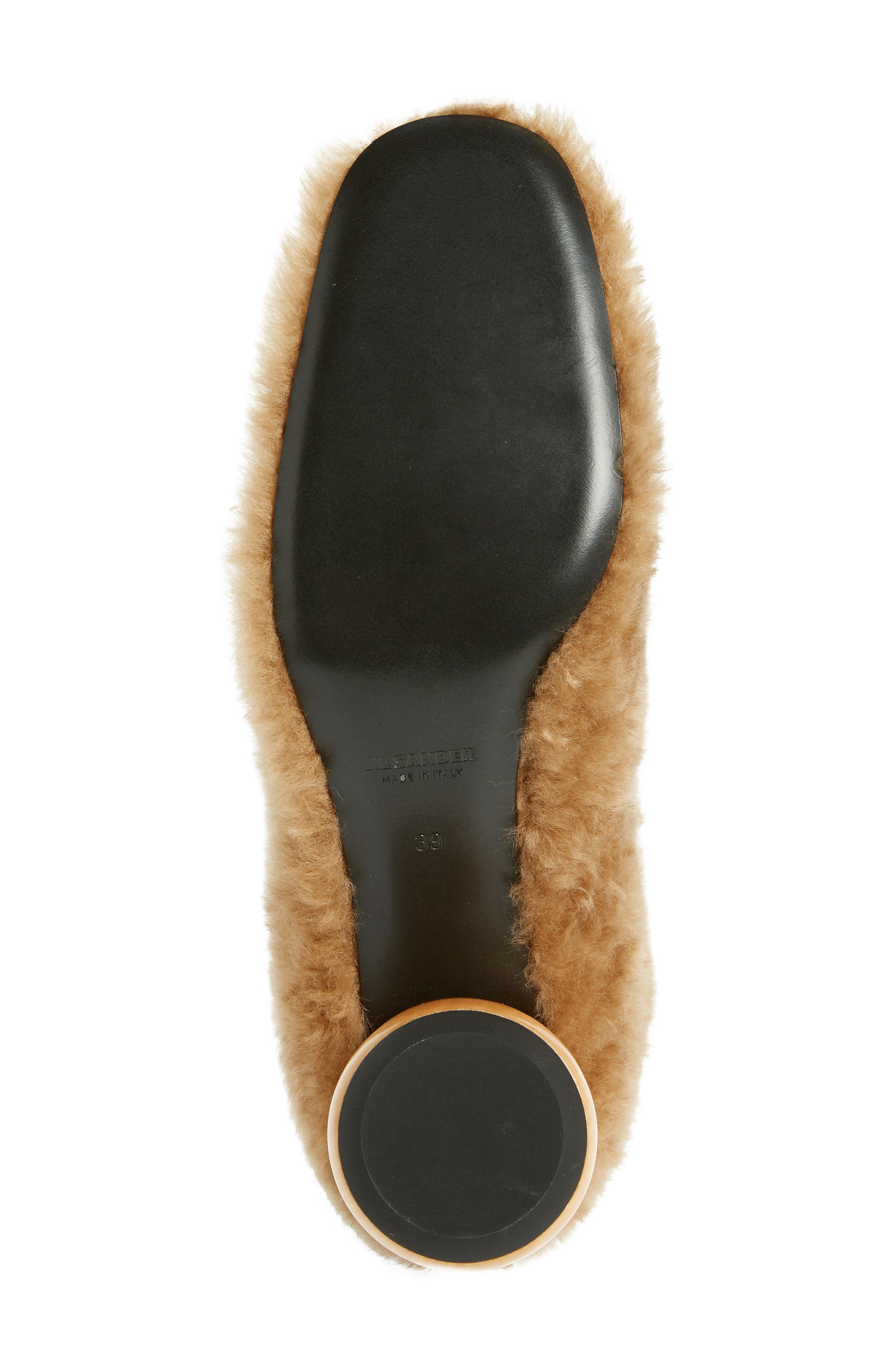 Jil Sander Bulb Genuine Shearling Pump, Alternate, color, 