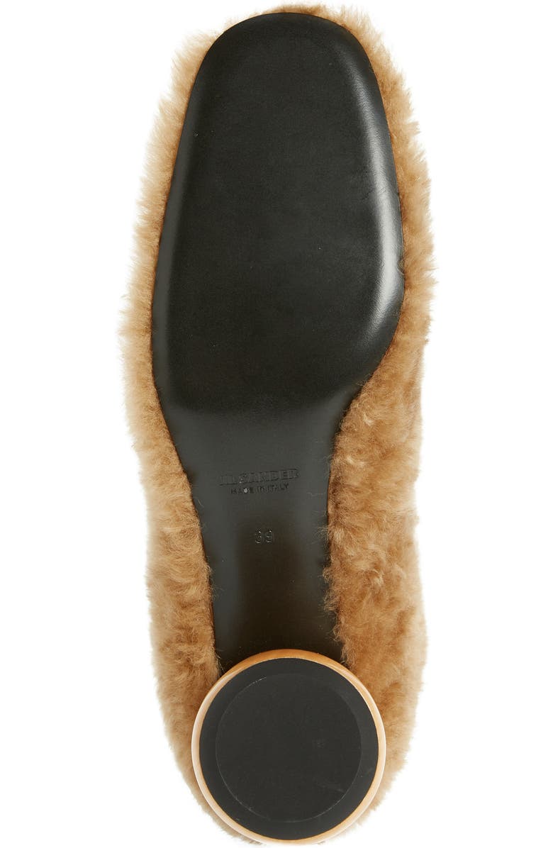 Jil Sander Bulb Genuine Shearling Pump, Alternate, color,