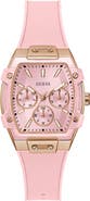 GUESS Pink Multifunction Silicone Strap Watch, 35mm