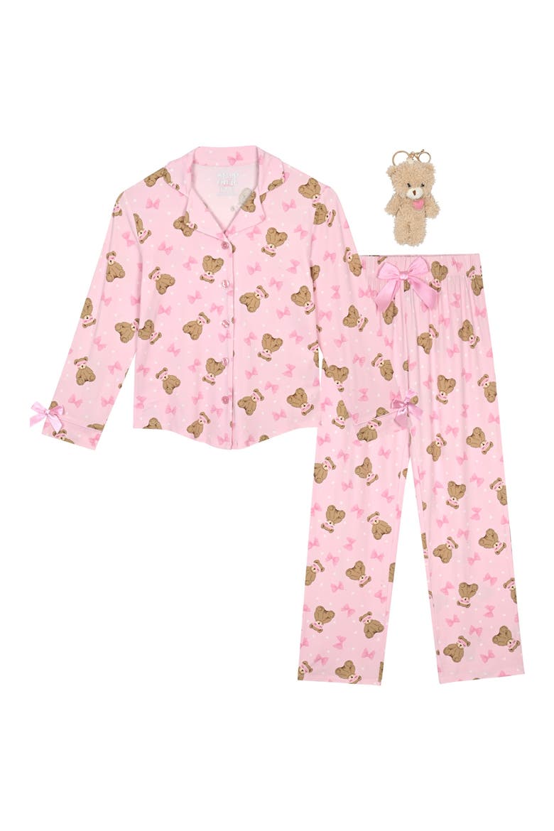 Kids' 2-Piece Pajamas & Keychain Set, Main, color, PINK