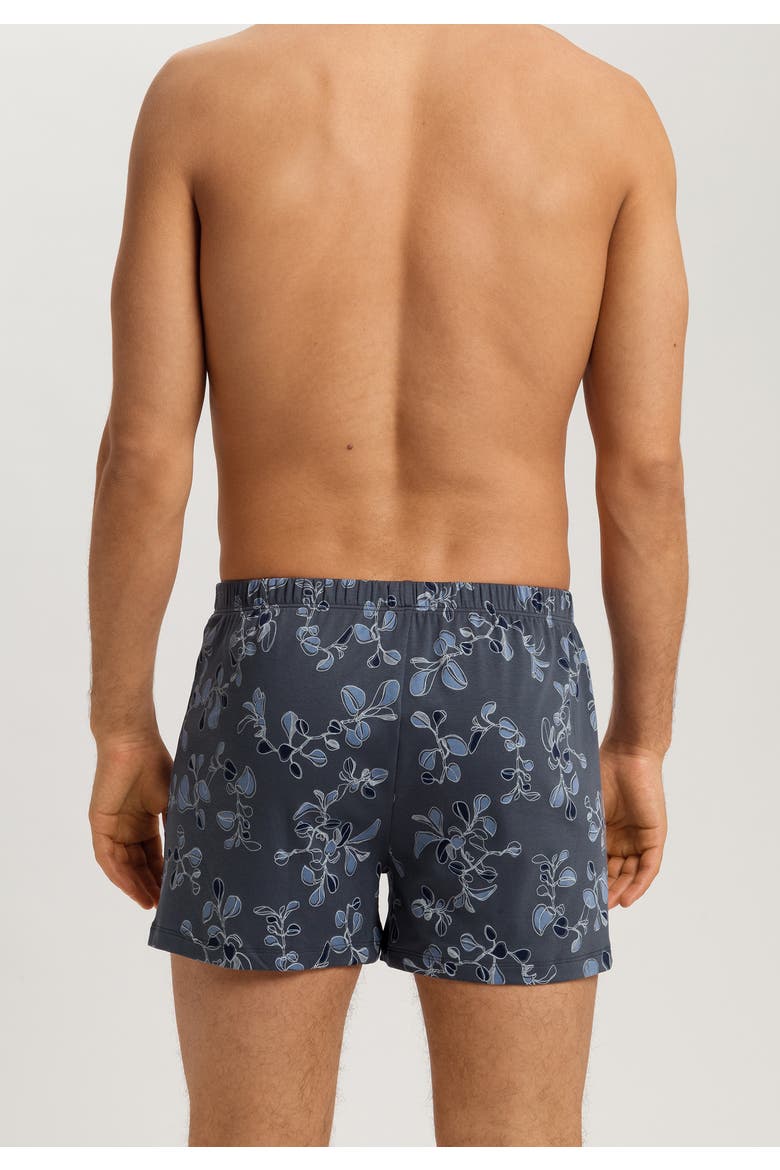 Cotton Sporty Cotton Boxer, Alternate, color, Aqua Ink Leaves