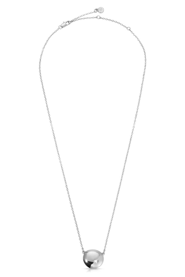 Skipping Stone Pendant Necklace, Alternate, color, RHODIUM