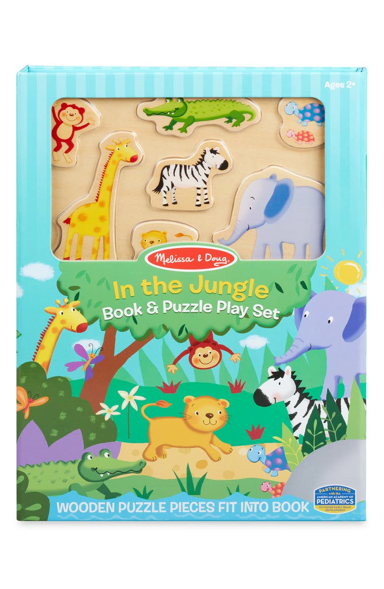 Melissa & Doug In the Jungle Book & Puzzle Play Set, Alternate, color, 