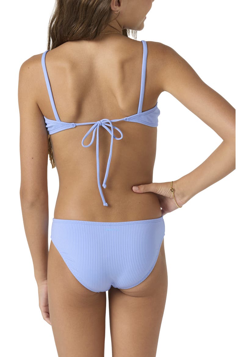 Kids' Dawnbreak Rib Two-Piece Swimsuit, Alternate, color, HYDRANGEA