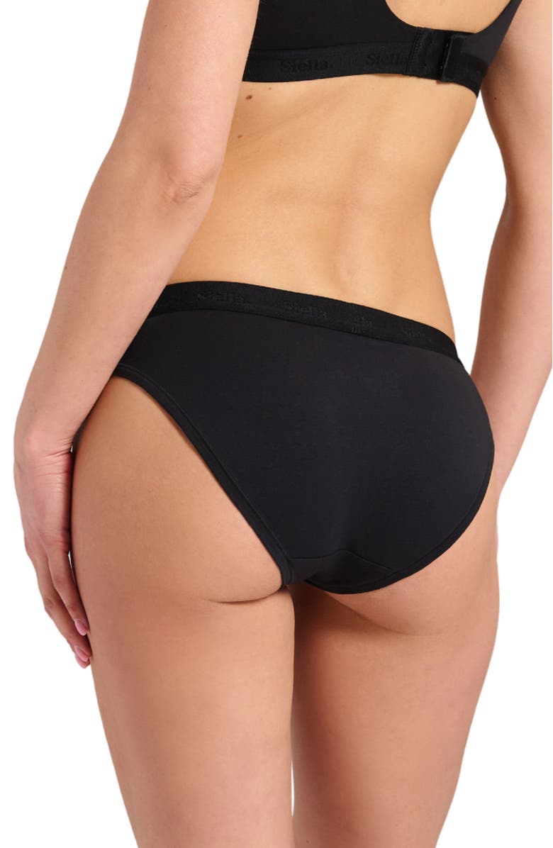 Siella Organic Cotton Bikini, Alternate, color, Black