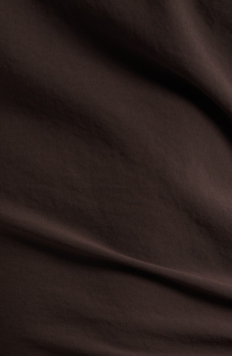 Nordstrom Split Sleeve Side Smocked Midi Dress, Alternate, color, Brown Coffee