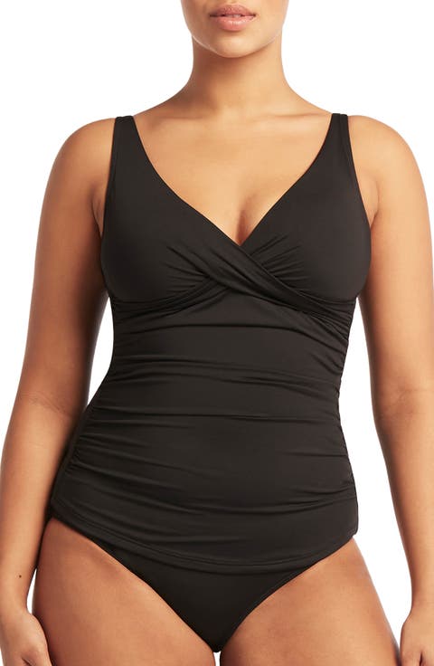 Cross Front Tankini Top