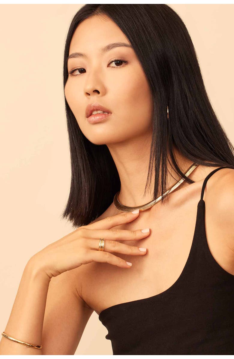 Oradina 14K Gold Always Bold Ring, Alternate, color, Yellow & White Gold