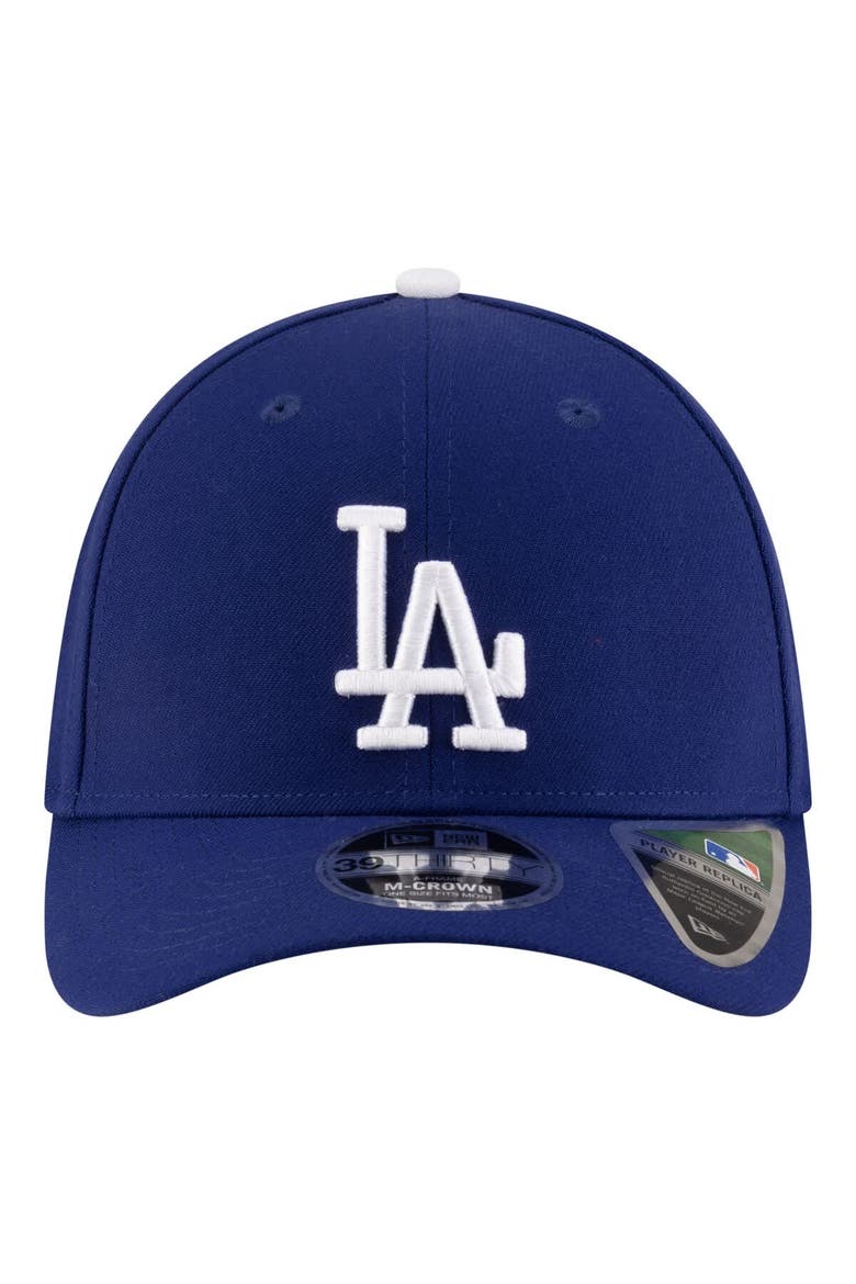 Men's New Era  Royal Los Angeles Dodgers Player Replica 39THIRTY M-Crown Flex Hat, Alternate, color, Royal