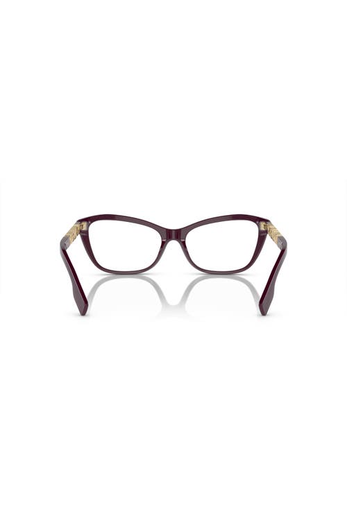Burberry 54mm Cat Eye Optical Glasses In Burgundy