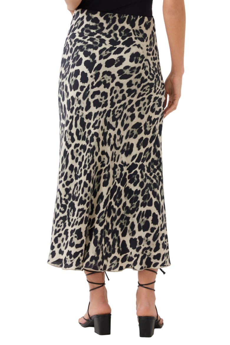 Leopard Print Bias Cut Midi Skirt, Alternate, color, PRINT