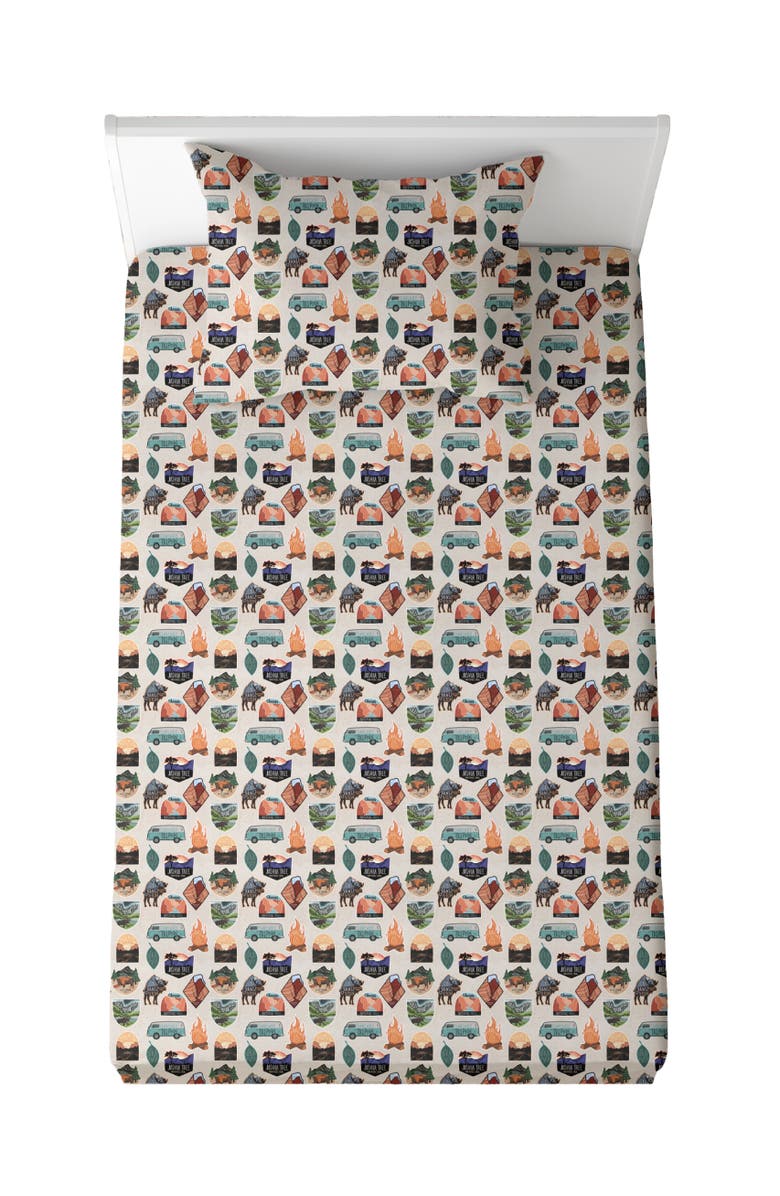 Fletch Tiny Traveler Twin Sheet Set, Main, color, Multi