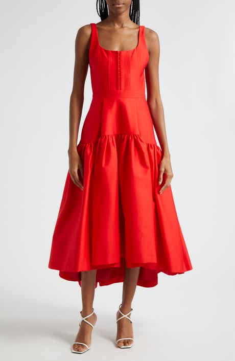 Alice + Olivia Diana High-Low Midi Dress