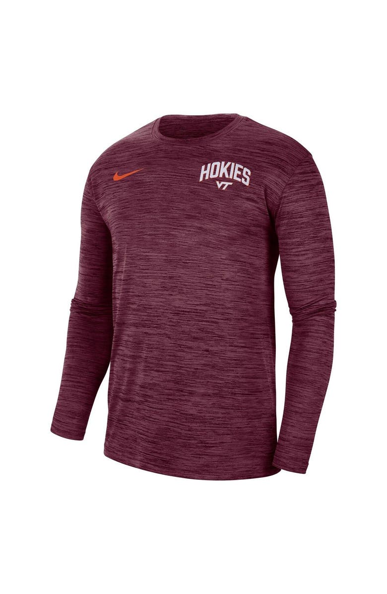 Nike Men's Nike Maroon Virginia Tech Hokies Sideline Game Day Velocity Performance Long Sleeve T-Shirt, Alternate, color, 