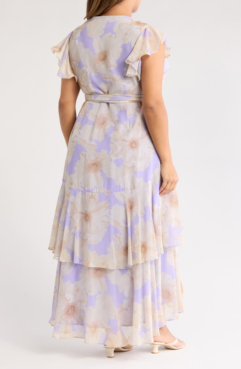 Hutch Ruffle High-Low Wrap Maxi Dress, Alternate, color,