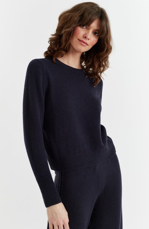 Chinti & Parker Pure Cashmere Cropped Sweater In Blue