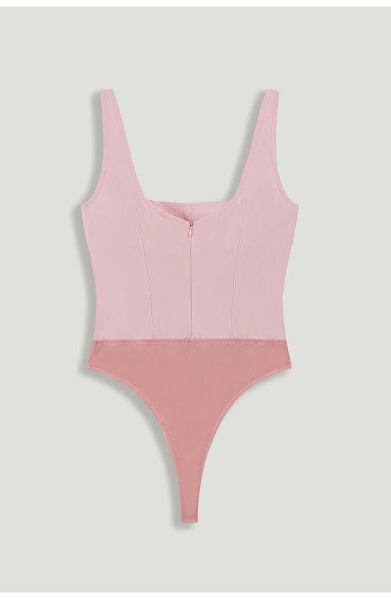 Nocturne Boned Detail Bodysuit, Alternate, color, Pink