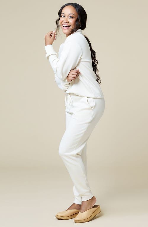 Softies Athleisure Dreamtech Johnny Collar Jogger Set In Almond