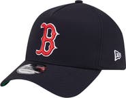 New Era Men's New Era Navy Boston Red Sox Team Color A-Frame 9FORTY Adjustable Hat