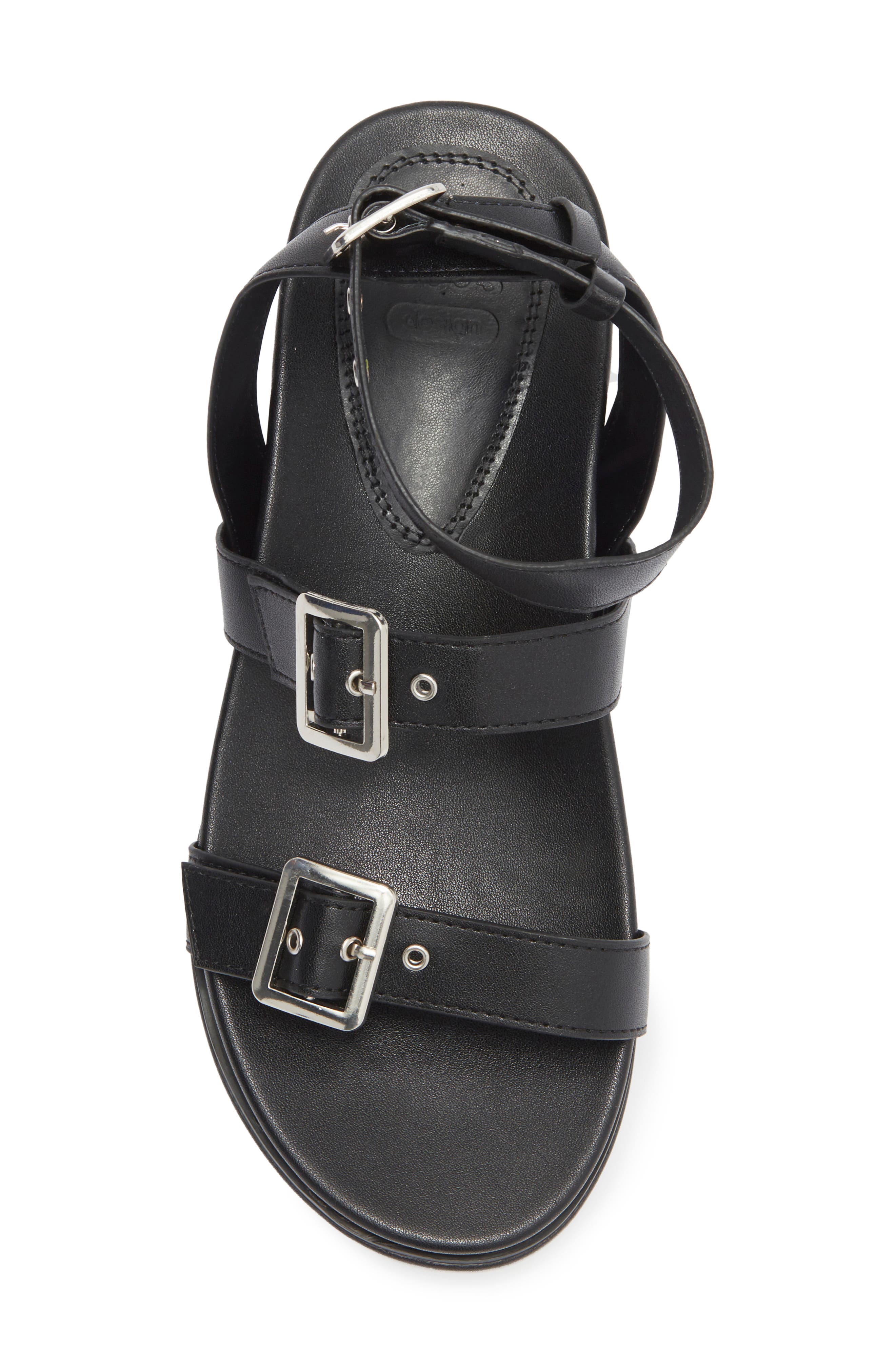 ASOS DESIGN Trombone Platform Buckle Sandal, Alternate, color, 