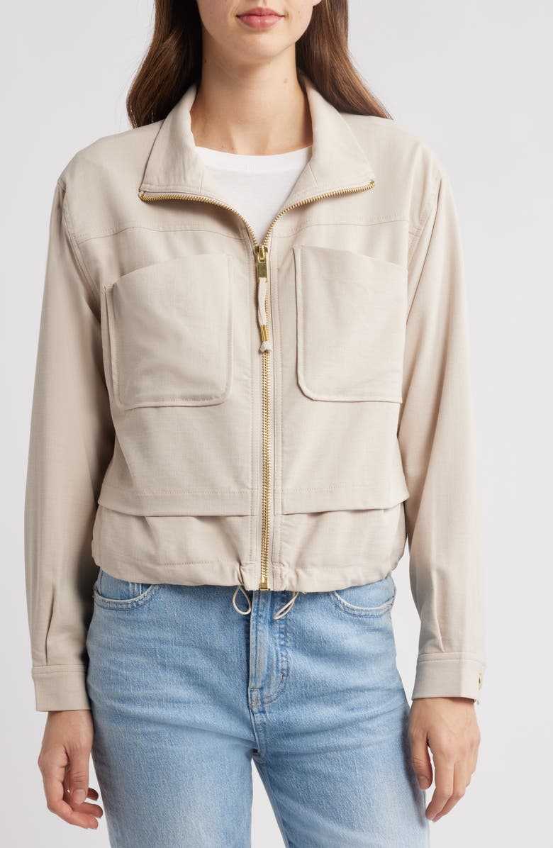 Wit & Wisdom Double Layer Front Zip Jacket, Alternate, color,