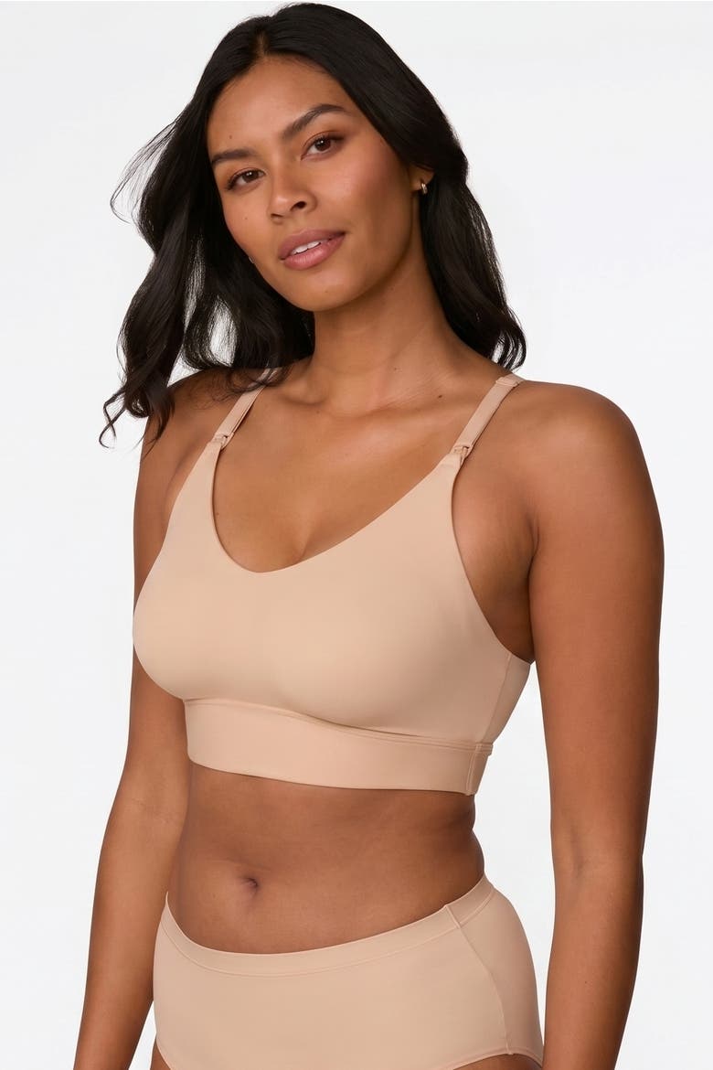 Bliss Nursing Bralette, Alternate, color, Beige