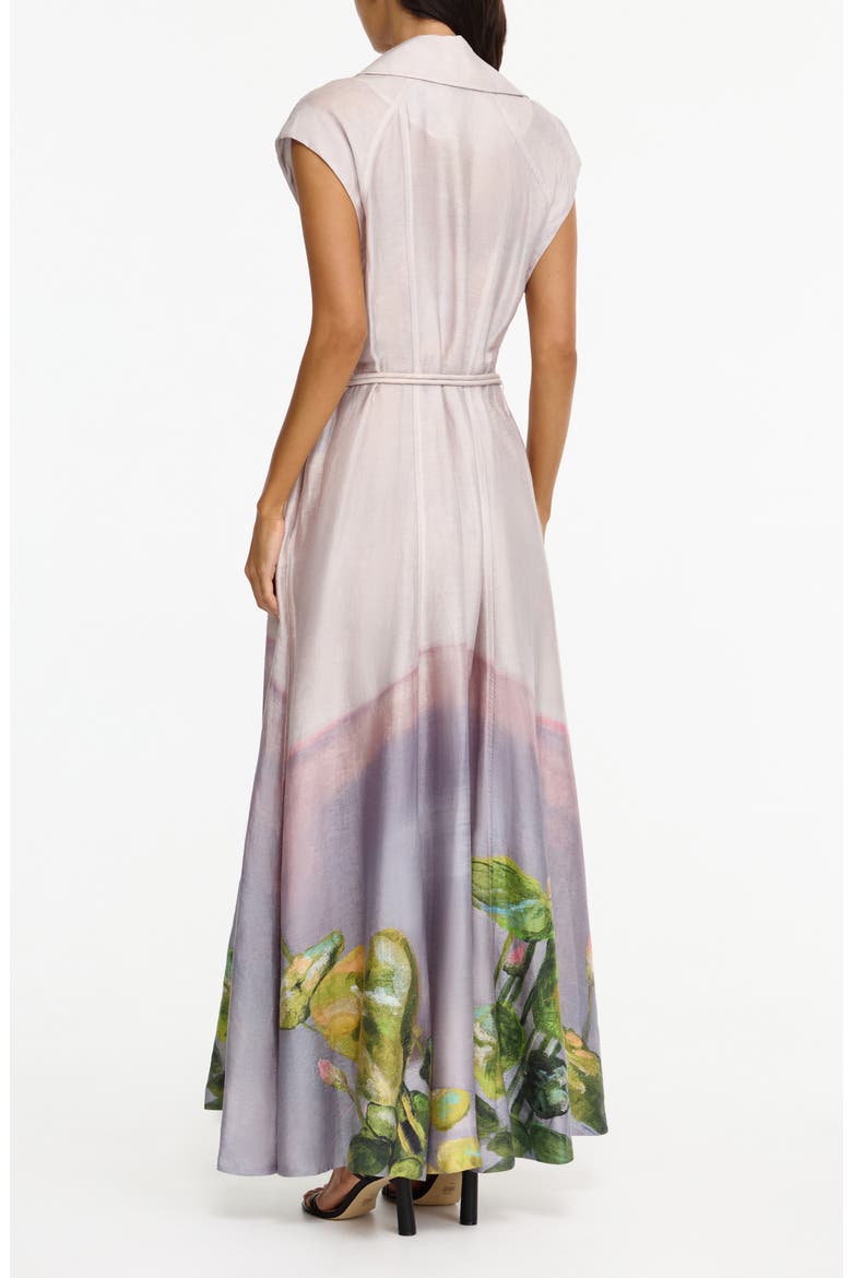 Evandale Swan Maxi Coatdress, Alternate, color, SWAN SONG