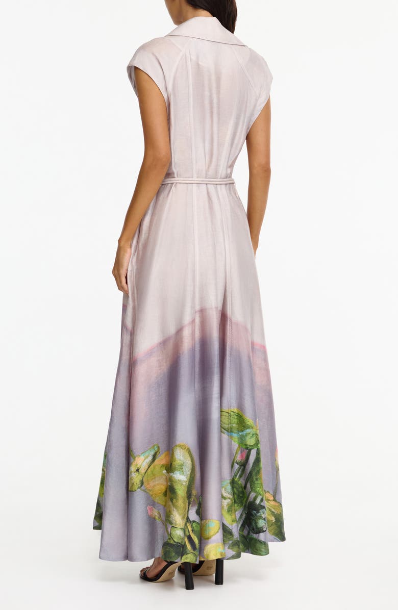 Acler Evandale Swan Maxi Coatdress, Alternate, color, Swan Song