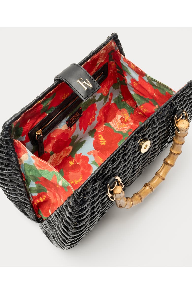 Frances Valentine Rooster Woven Wicker Top Handle Bag, Alternate, color,