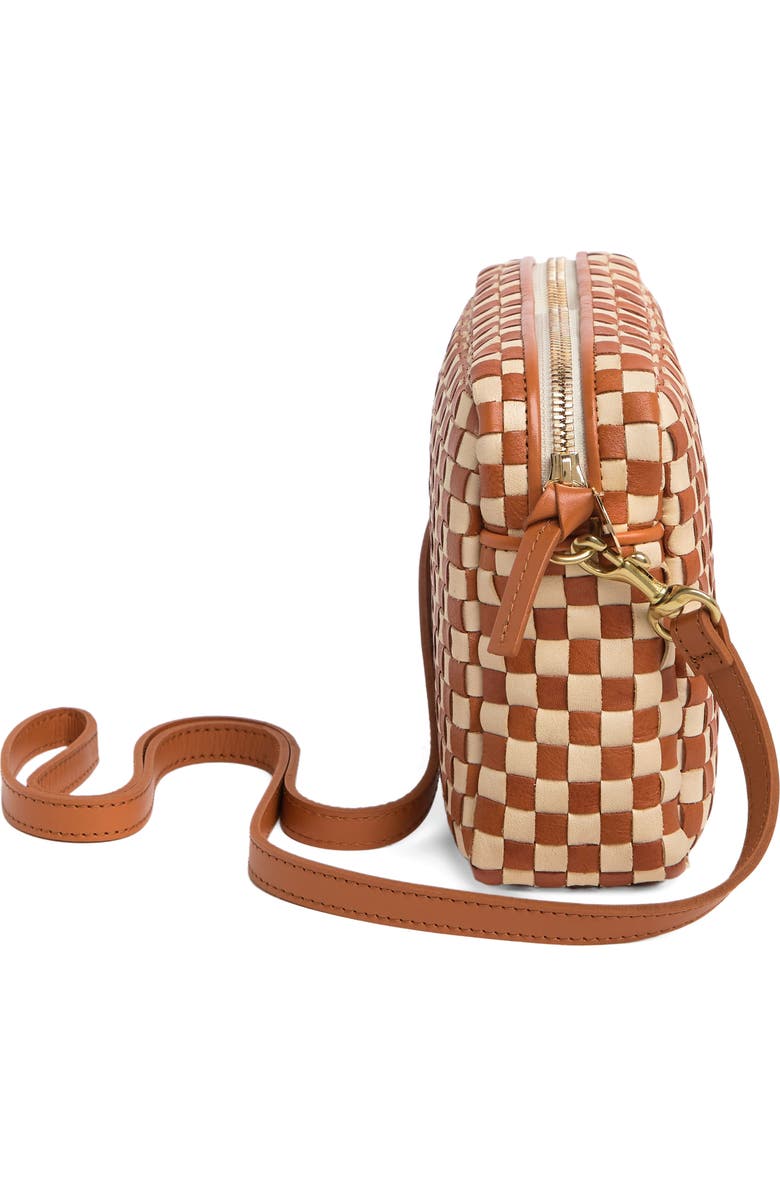 Clare V. Midi Sac Woven Leather Crossbody Bag, Alternate, color,